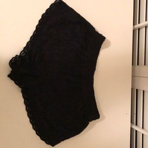 Aritzia Black Lace Short Shorts
